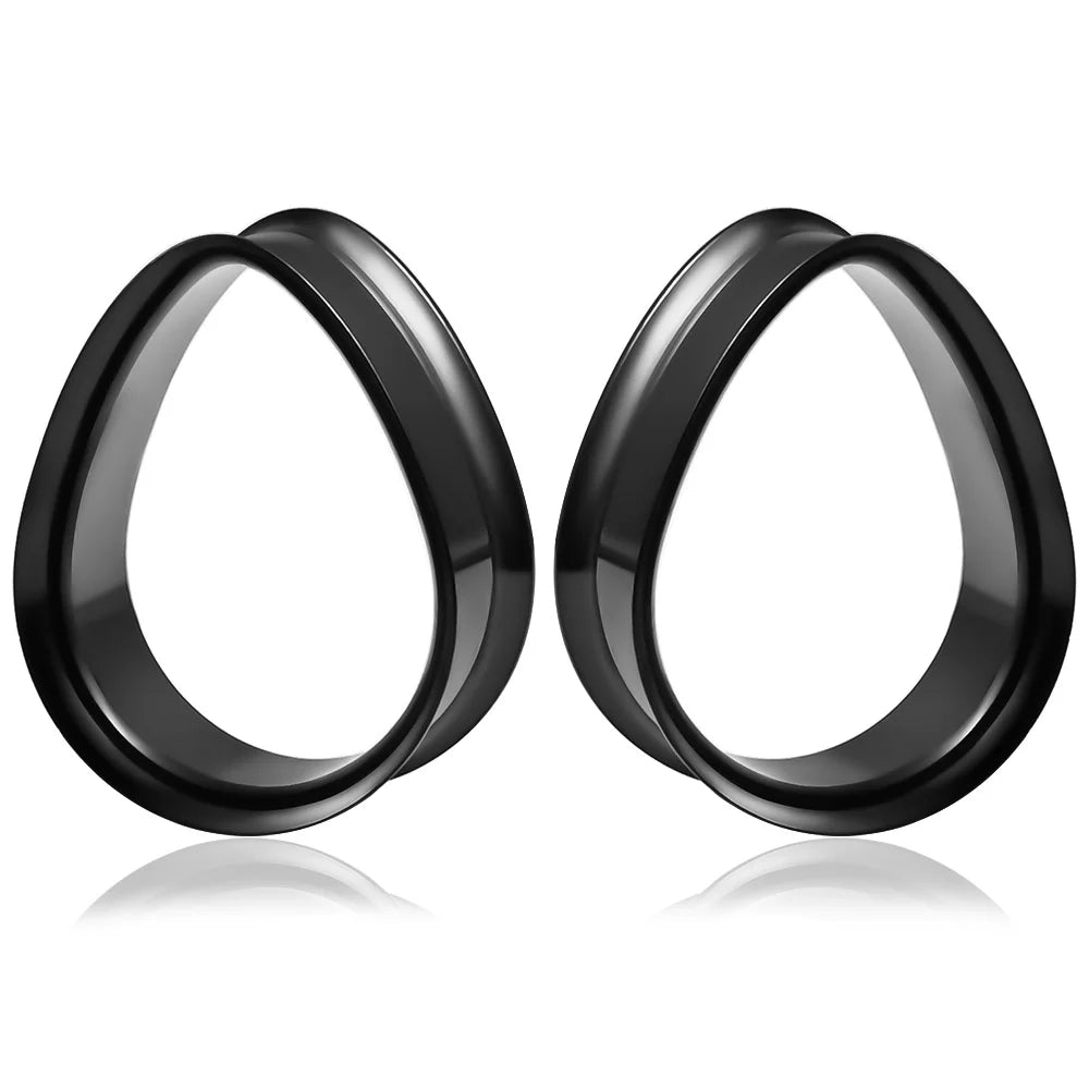 Water Drop Double Flared Tunnels 8-30mm