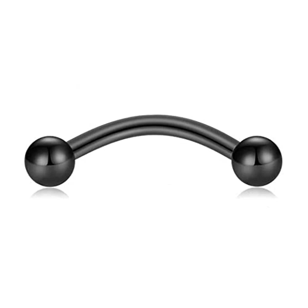 16G Daith Rook Brow Bridge 6-10mm Curved Threaded Barbell