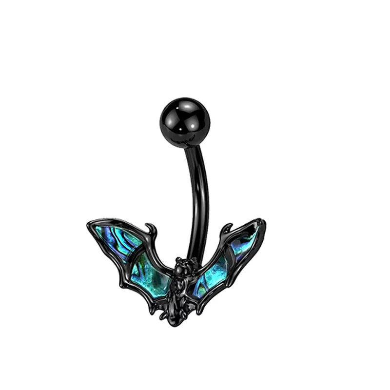 Skeleton Bat Belly Ring 14g