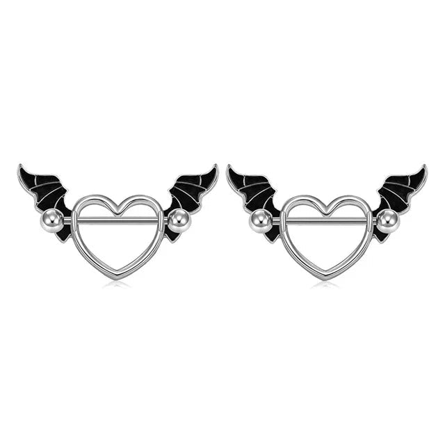 Gothic Nipple Barbells 14G