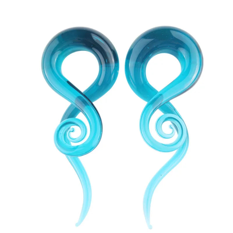 Handmade Glass Spiral Taper Hangers 5-12mm