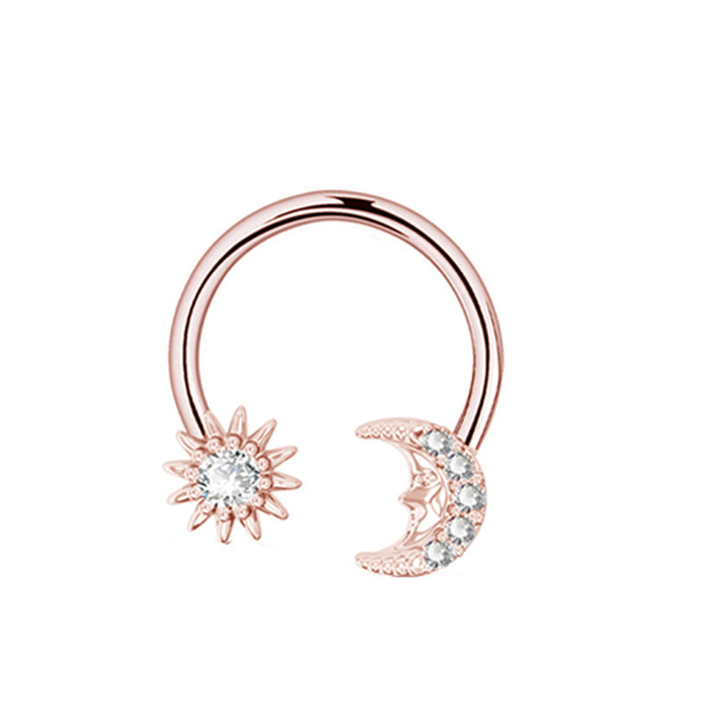 Sun and Moon Septum Ring 16g