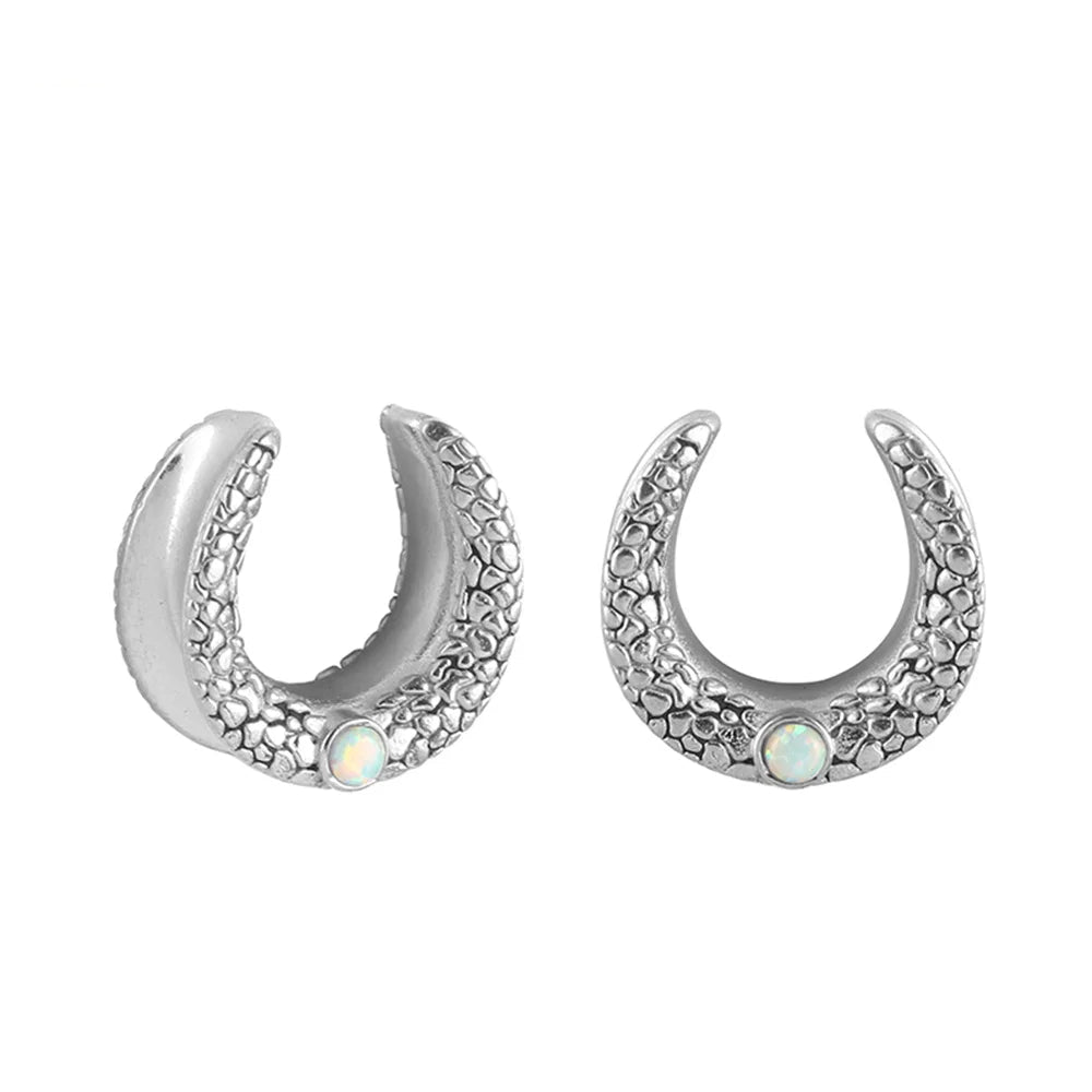 Unique Saddle/Horseshoe Tunnels, 3 Styles/Colors 8-19mm