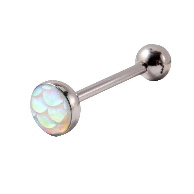 Mermaid Scale Gradient Tongue Barbell 14g