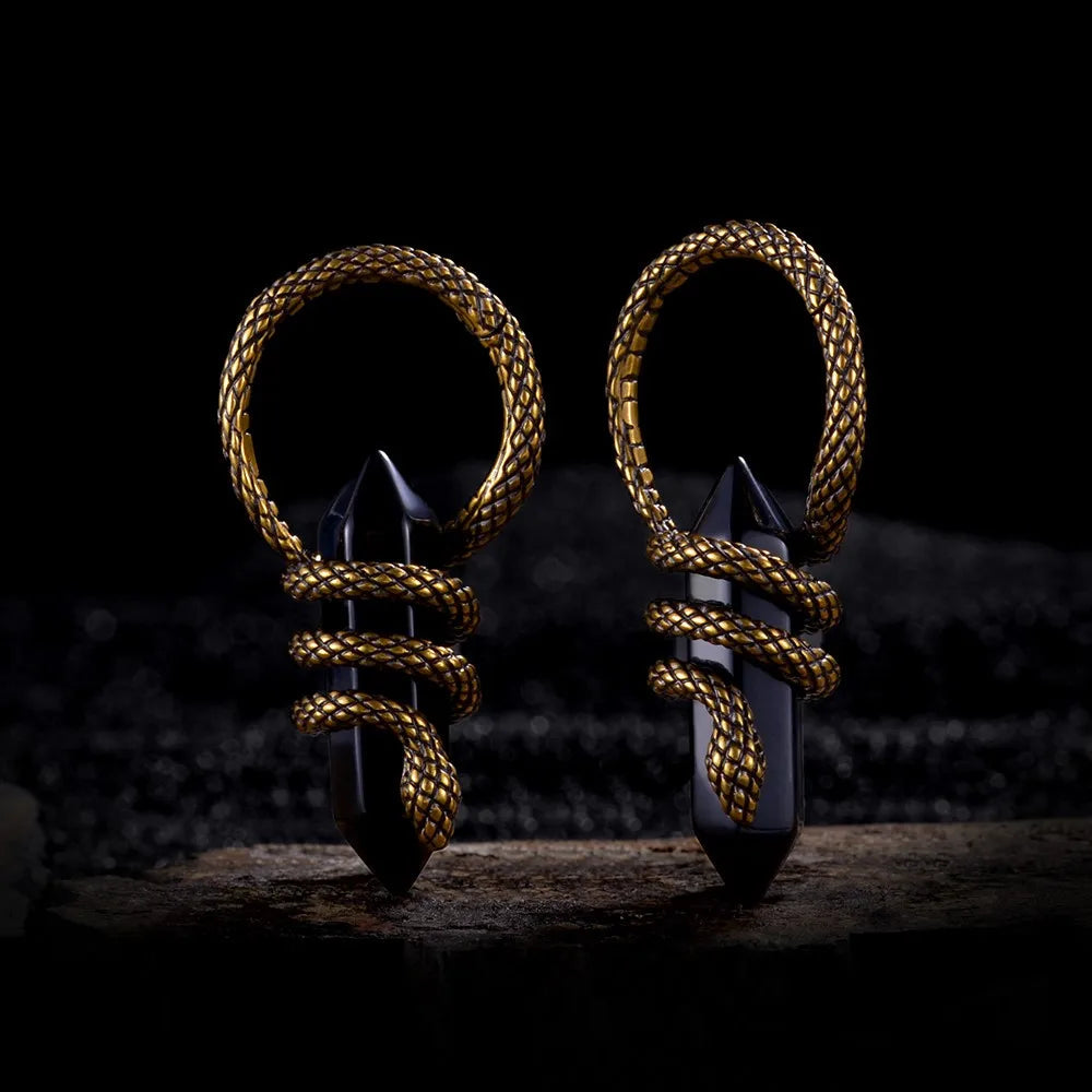 Snake Stone Buckle Ear Weight Hangers 3mm