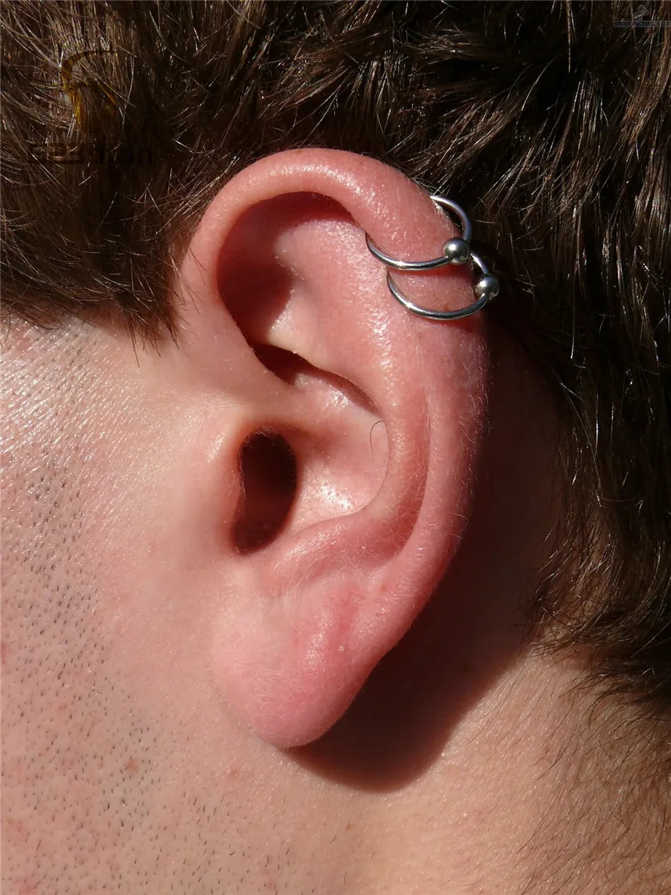 Titanium 14G Captive Bead Ring Lip Nipple Brow Prince Albert VCH Ring