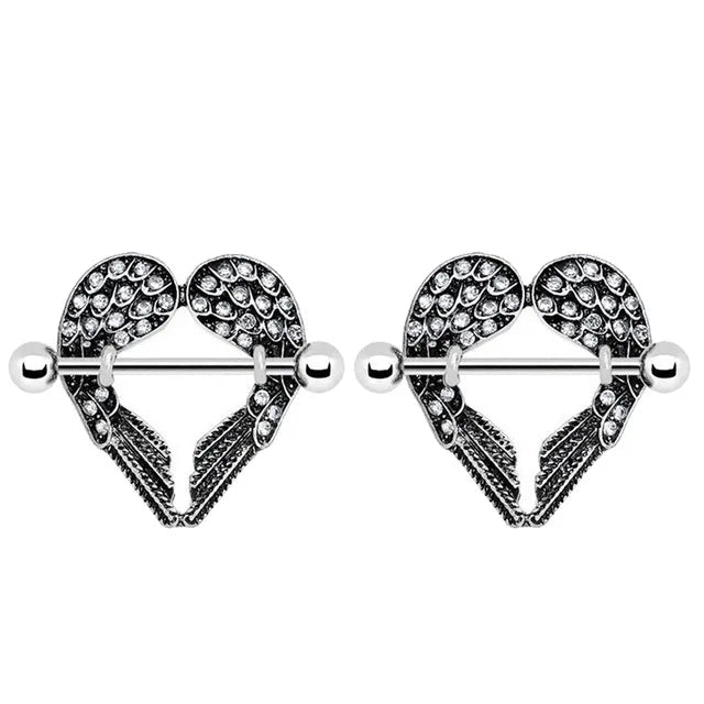 Gothic Nipple Barbells 14G