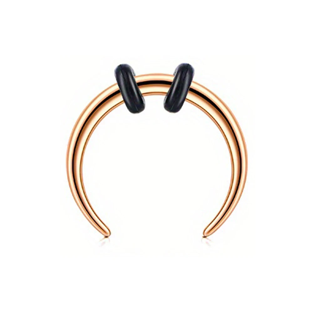 1pcs/4pcs Nose Septum Ear Rings Surgical Steel 8mm/10mm