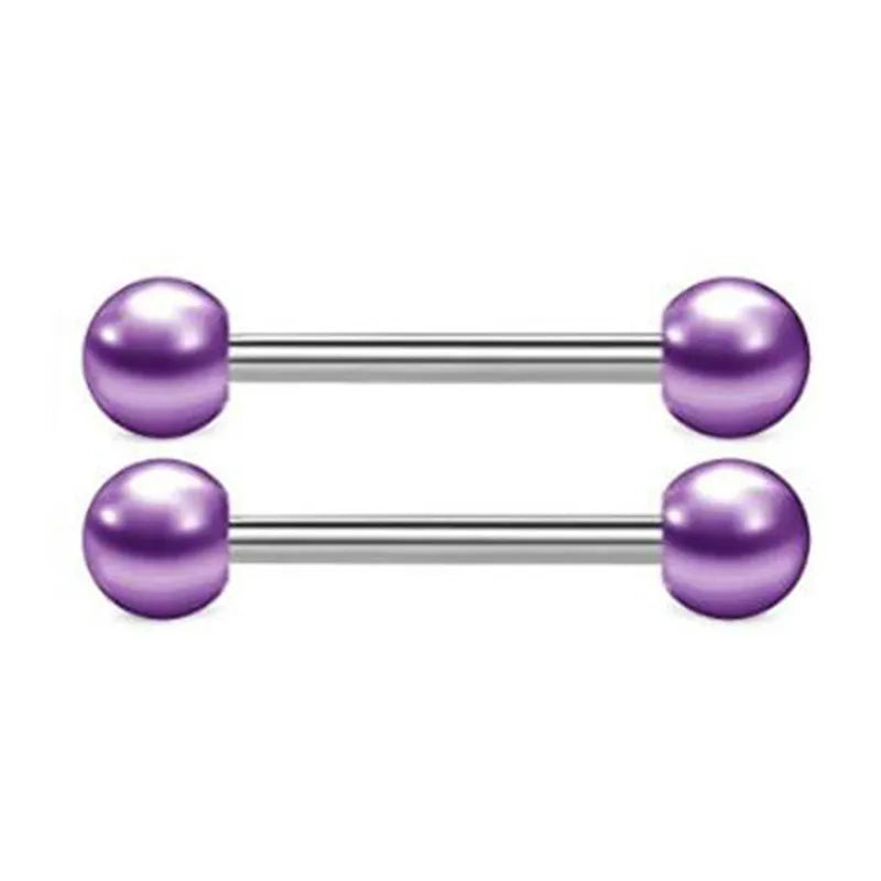 Purple Nipple Barbells 14g
