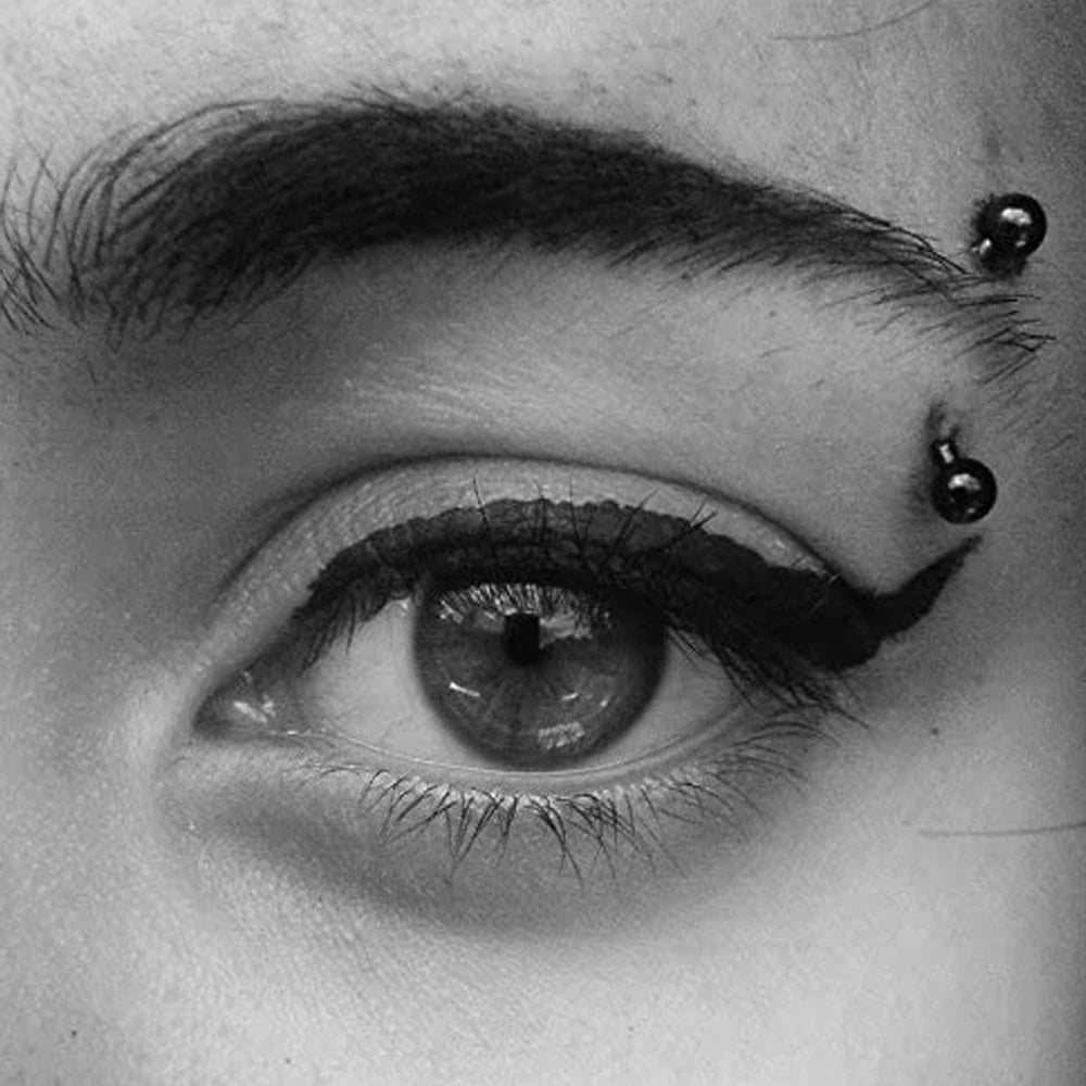 16G Daith Rook Brow Bridge 6-10mm Curved Threaded Barbell