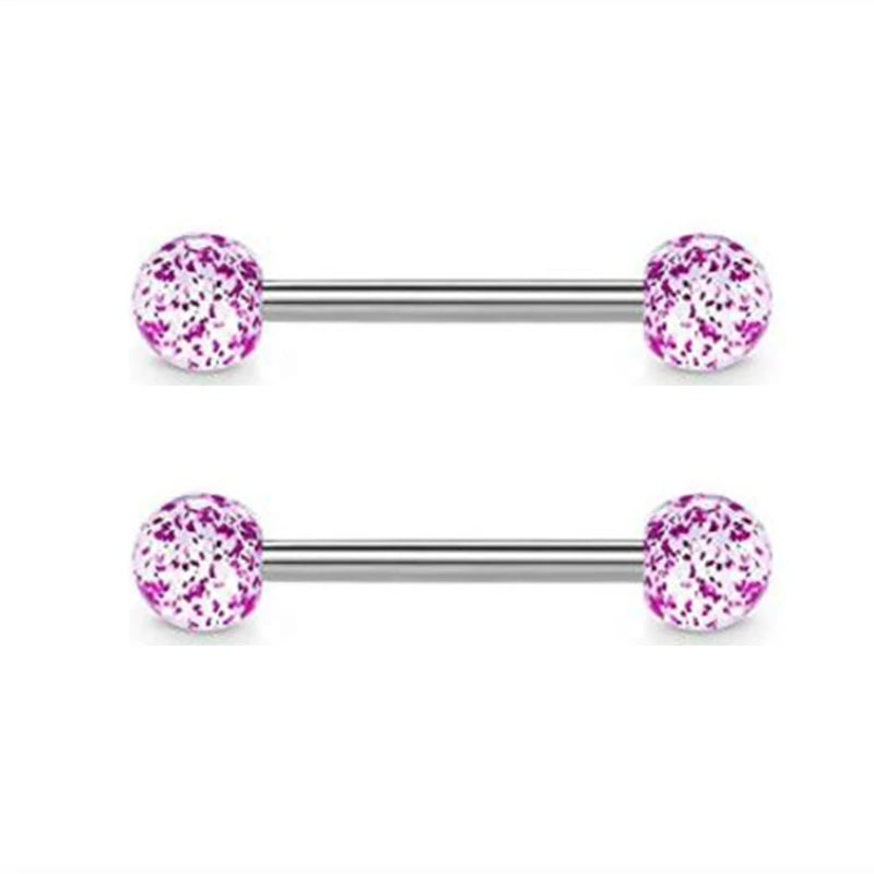 Purple Nipple Barbells 14g
