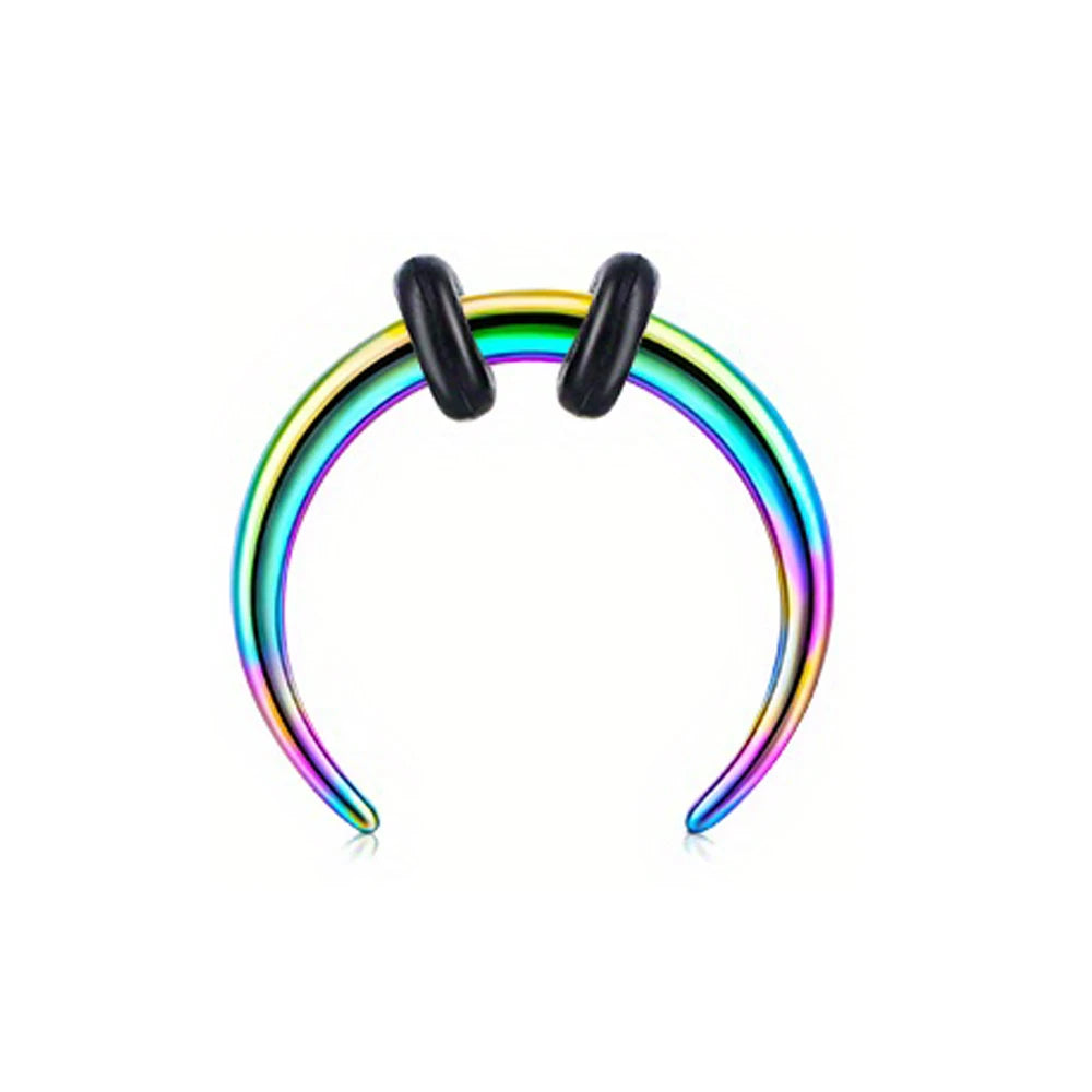 1pcs/4pcs Nose Septum Ear Rings Surgical Steel 8mm/10mm