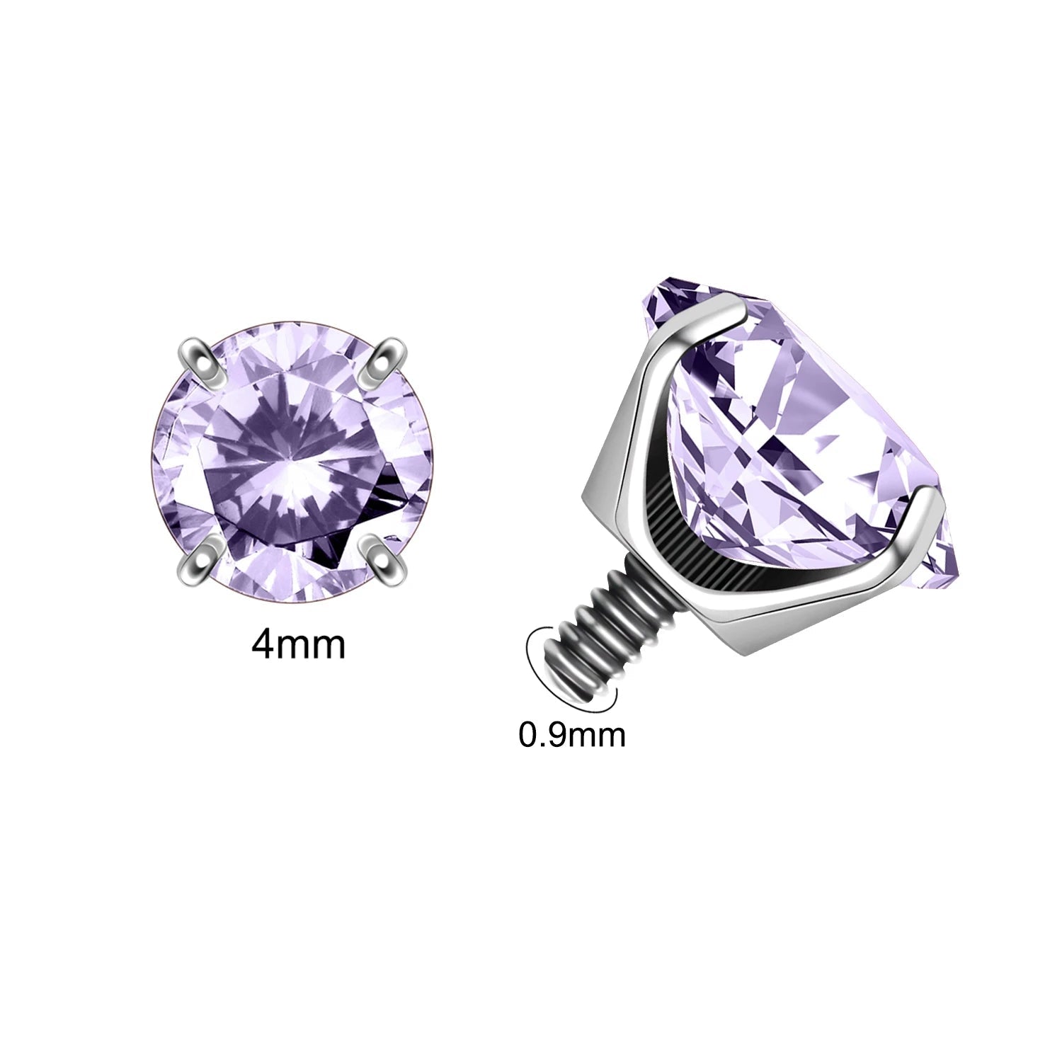 Titanium Labret, Medusa, Monroe Lip Stud 2-4MM (16/20g)