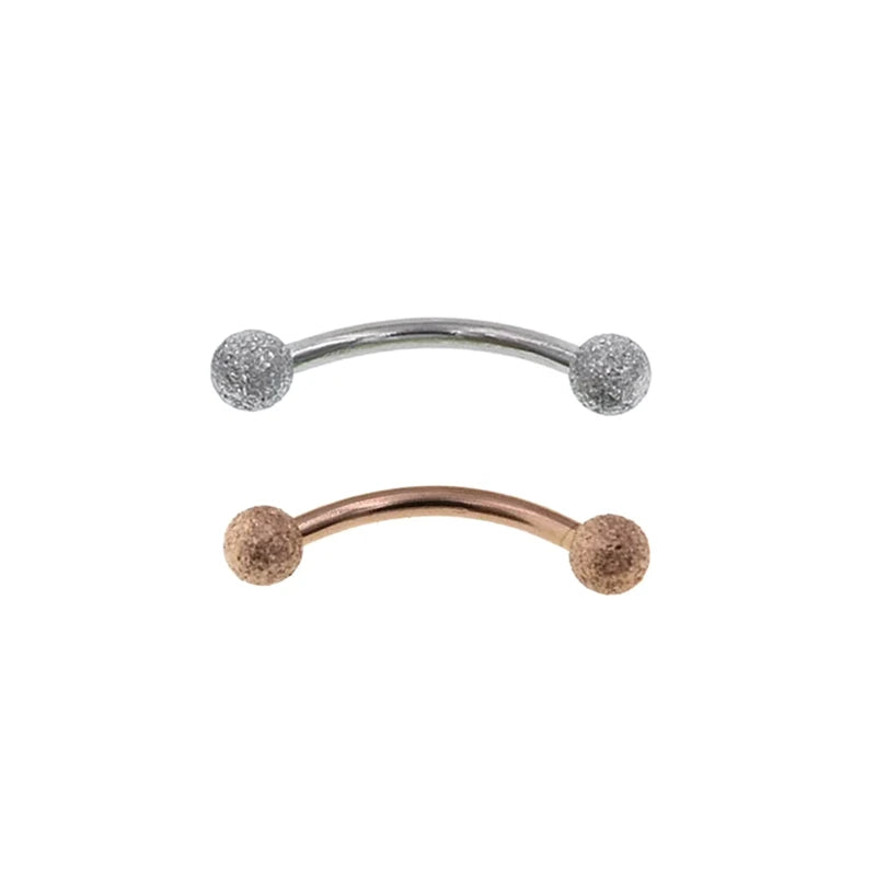 2Pcs 6/8/10mm Eyebrow Vertical Libre Curved Barbell 16g