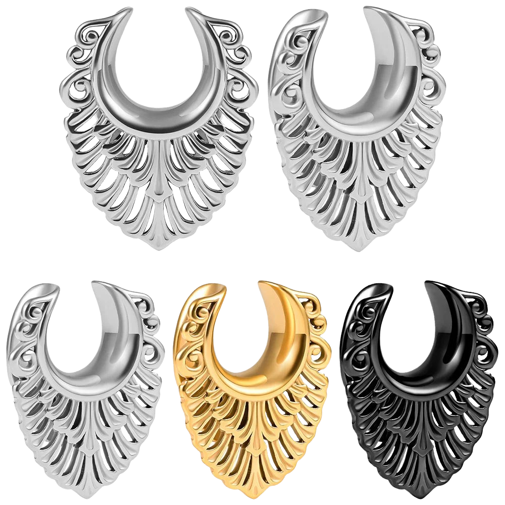 Elegant Leaf Design Saddle Tunnels 8-25mm