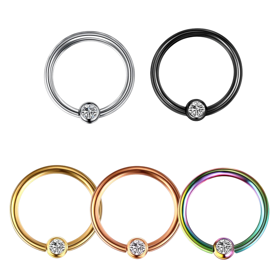 1PC Titanium Ball Closure Ring 16g