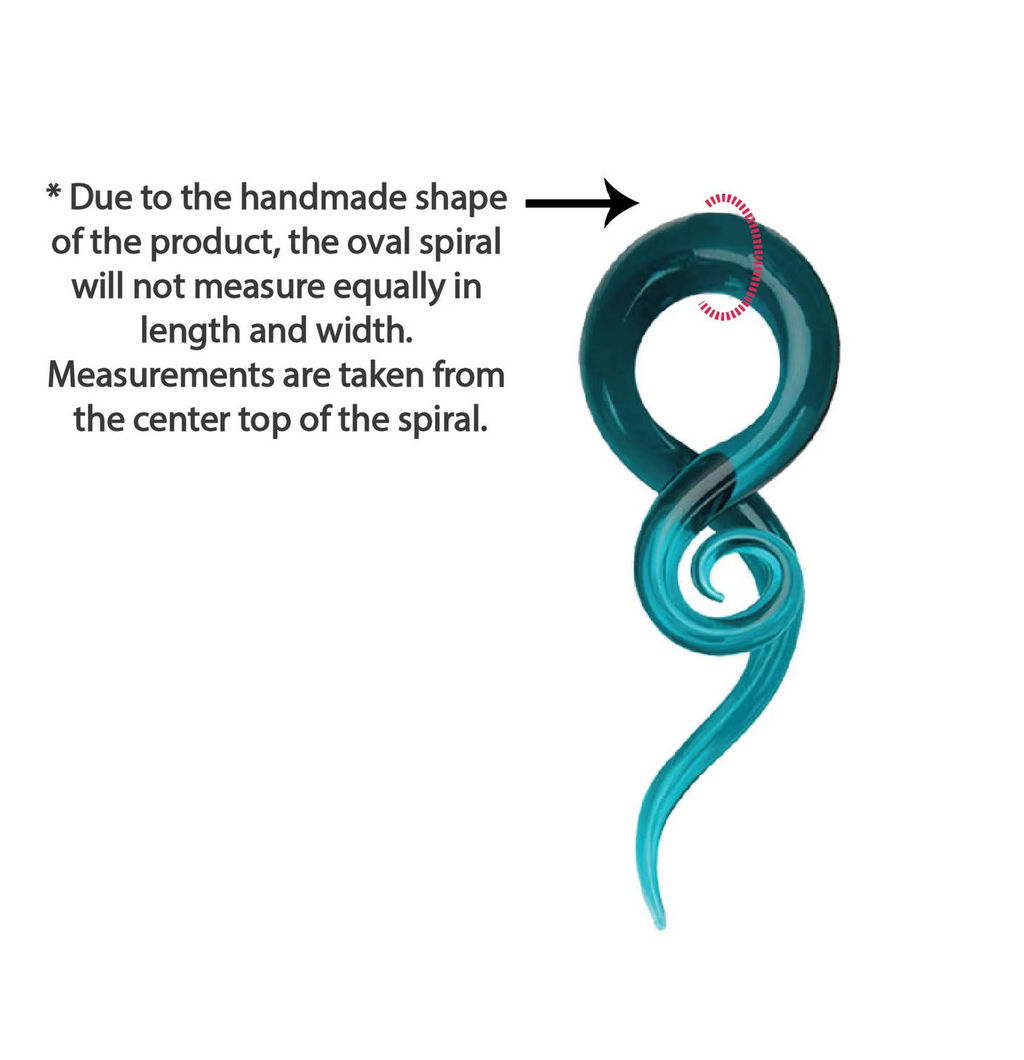 Handmade Glass Spiral Taper Hangers 5-12mm