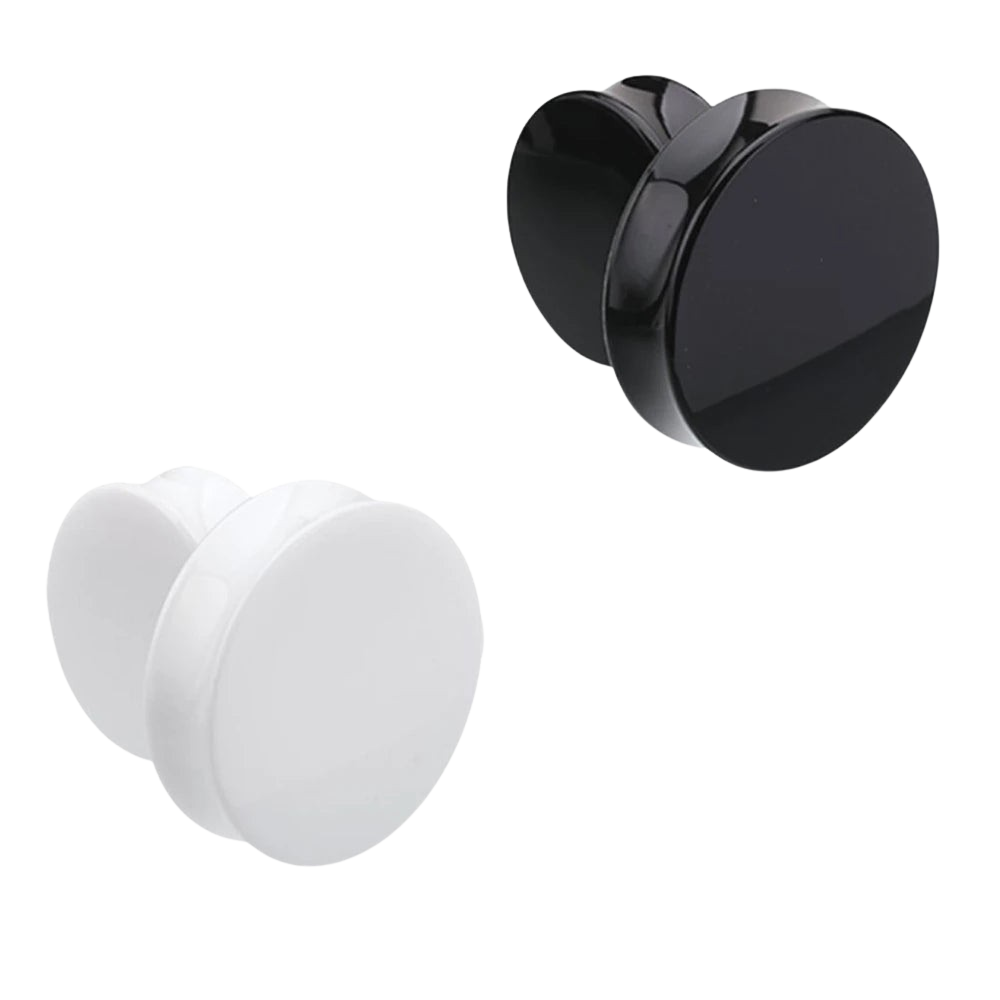 2 Pair Deal Black and/or White Plugz Large Sizes 22-50mm