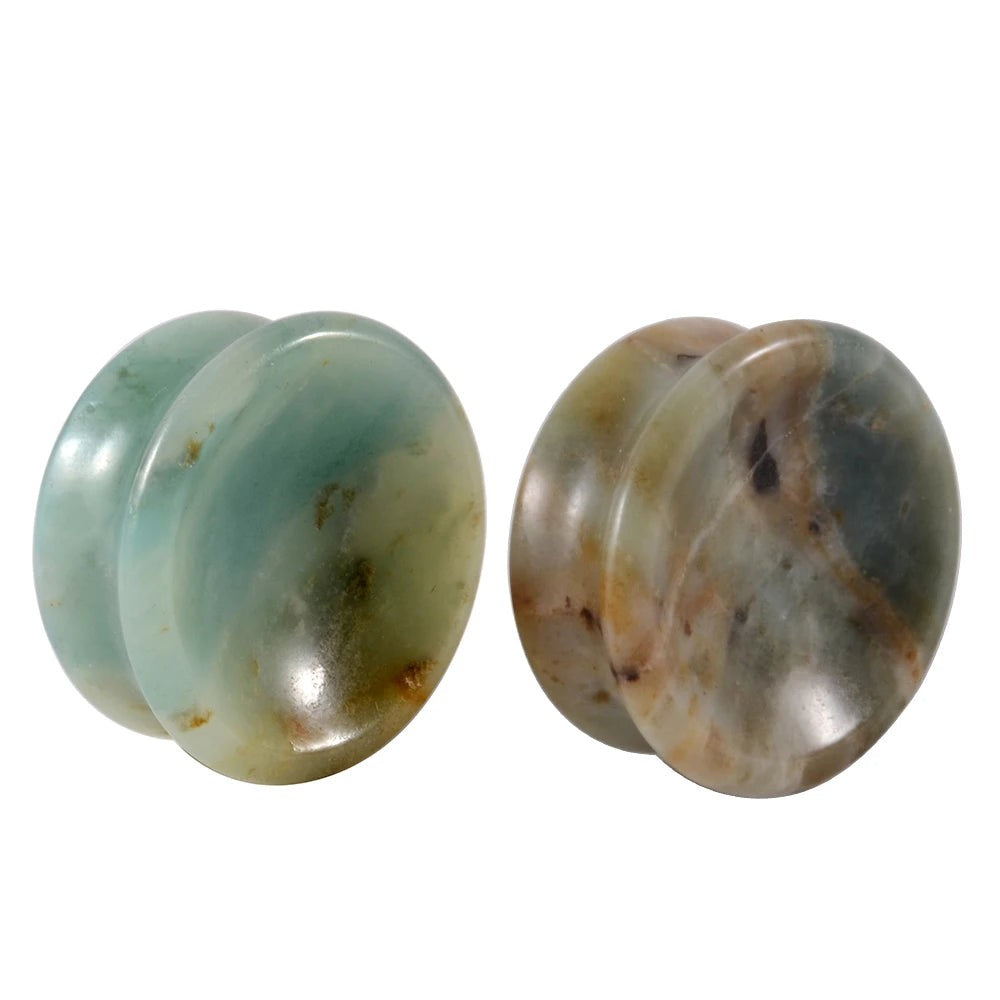 Natural Stone Double Flare Concave Plugz 6-25mm