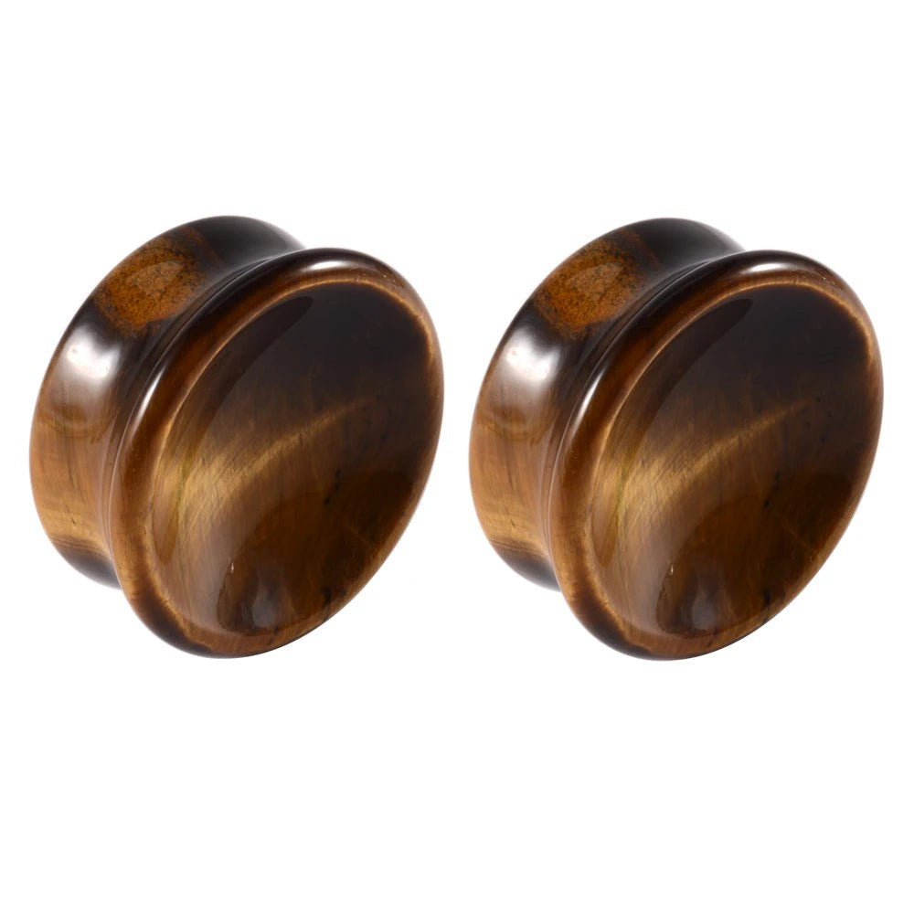 Natural Stone Double Flare Concave Plugz 6-25mm