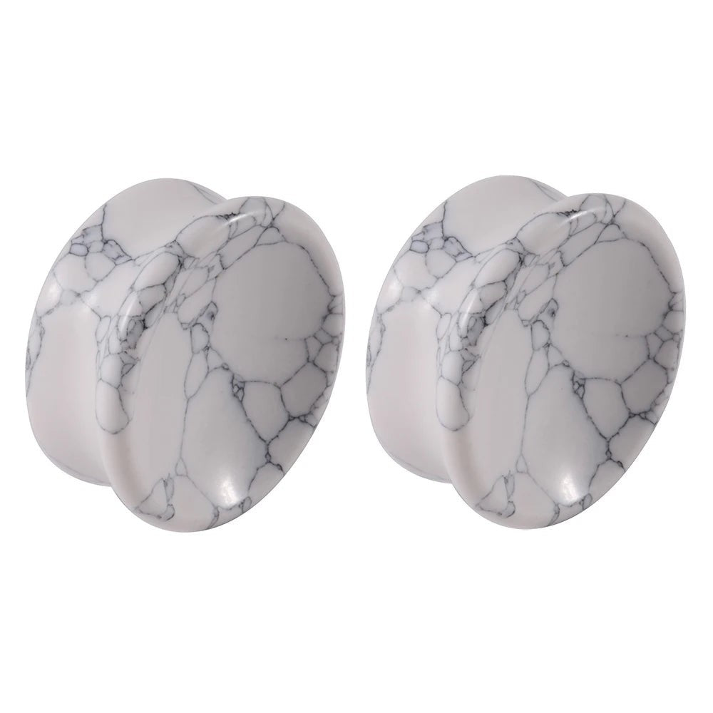 Natural Stone Double Flare Concave Plugz 6-25mm