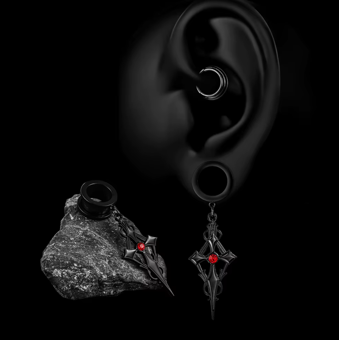 Unique Gothic Cross Tunnels 6-25mm