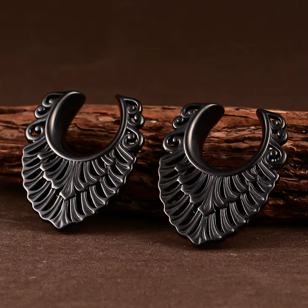 Elegant Leaf Design Saddle Tunnels 8-25mm
