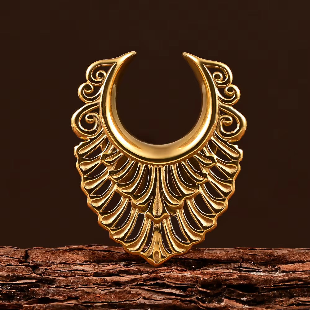 Elegant Leaf Design Saddle Tunnels 8-25mm