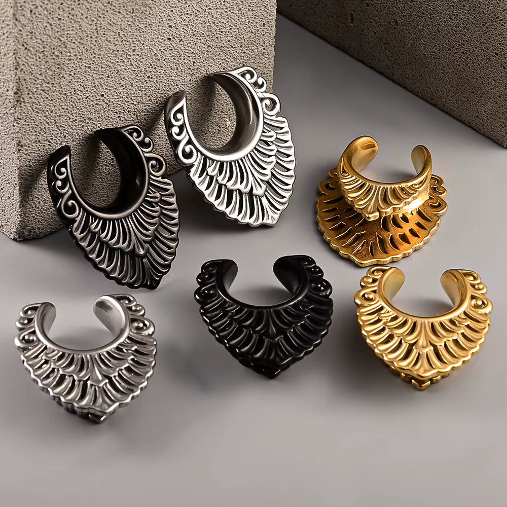 Elegant Leaf Design Saddle Tunnels 8-25mm