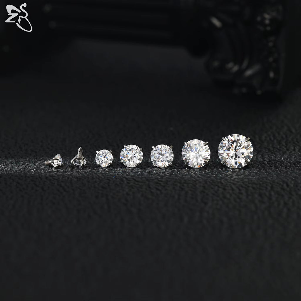 Titanium Labret, Medusa, Monroe Lip Stud 2-4MM (16/20g)