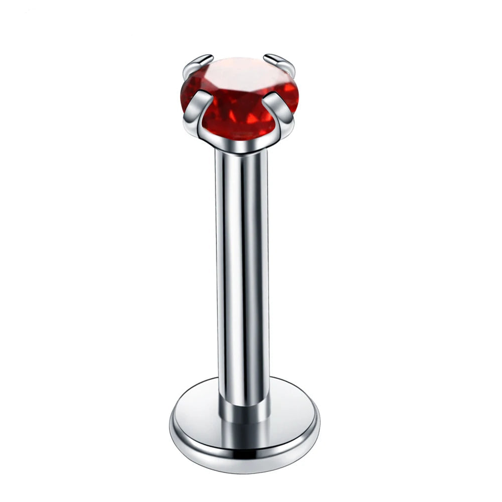 Surgical Steel Assorted Colors Labret Lip Cartilage Tragus Helix Ring