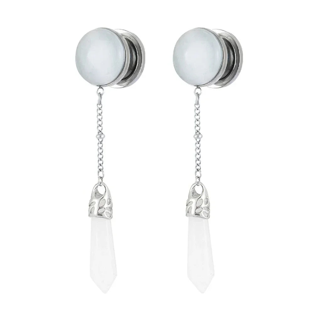 White Stone Plugz Hangers 6-20mm
