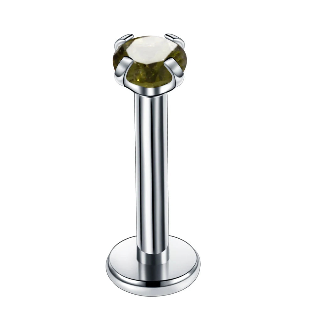 Surgical Steel Assorted Colors Labret Lip Cartilage Tragus Helix Ring