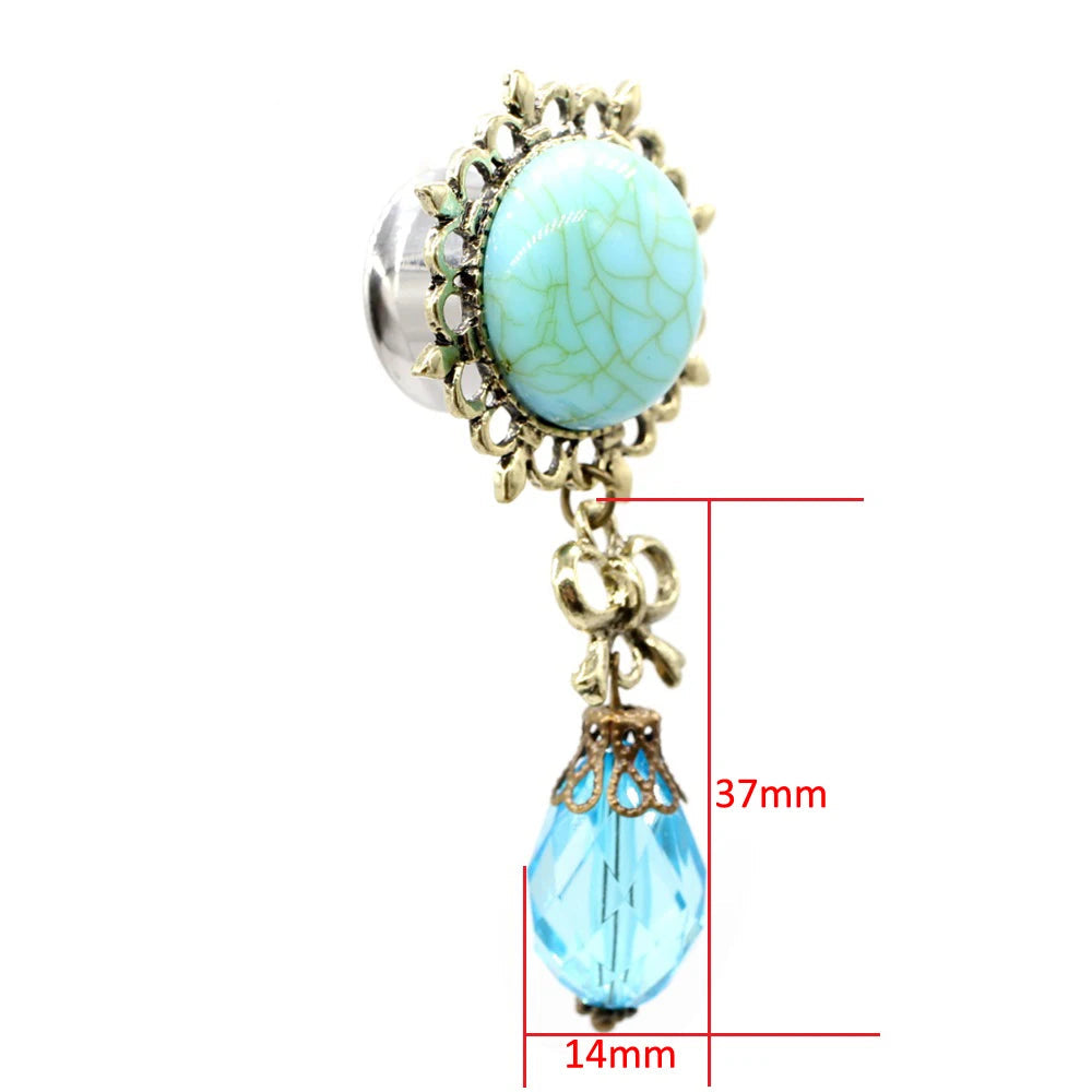 Turquoise Plugz Tunnels Hangers 6-18mm