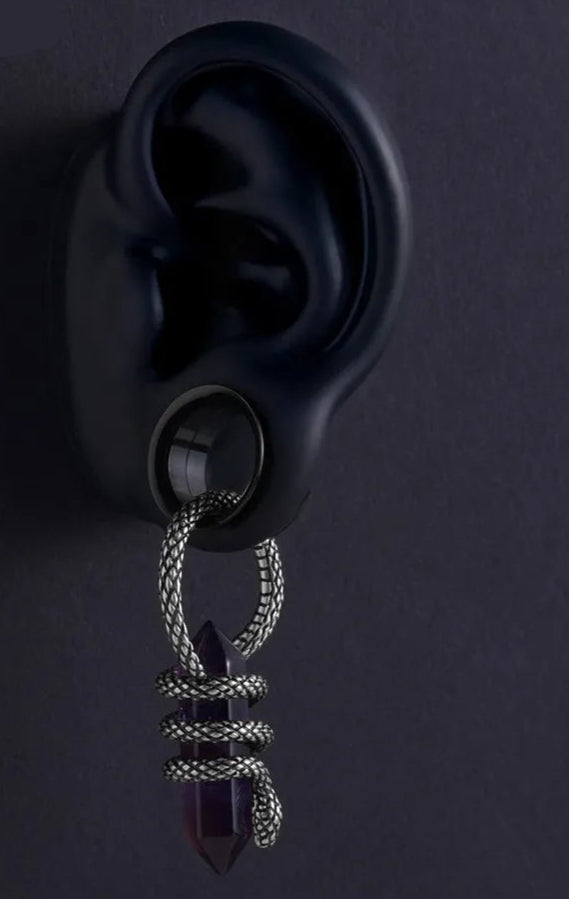 Snake Stone Buckle Ear Weight Hangers 3mm