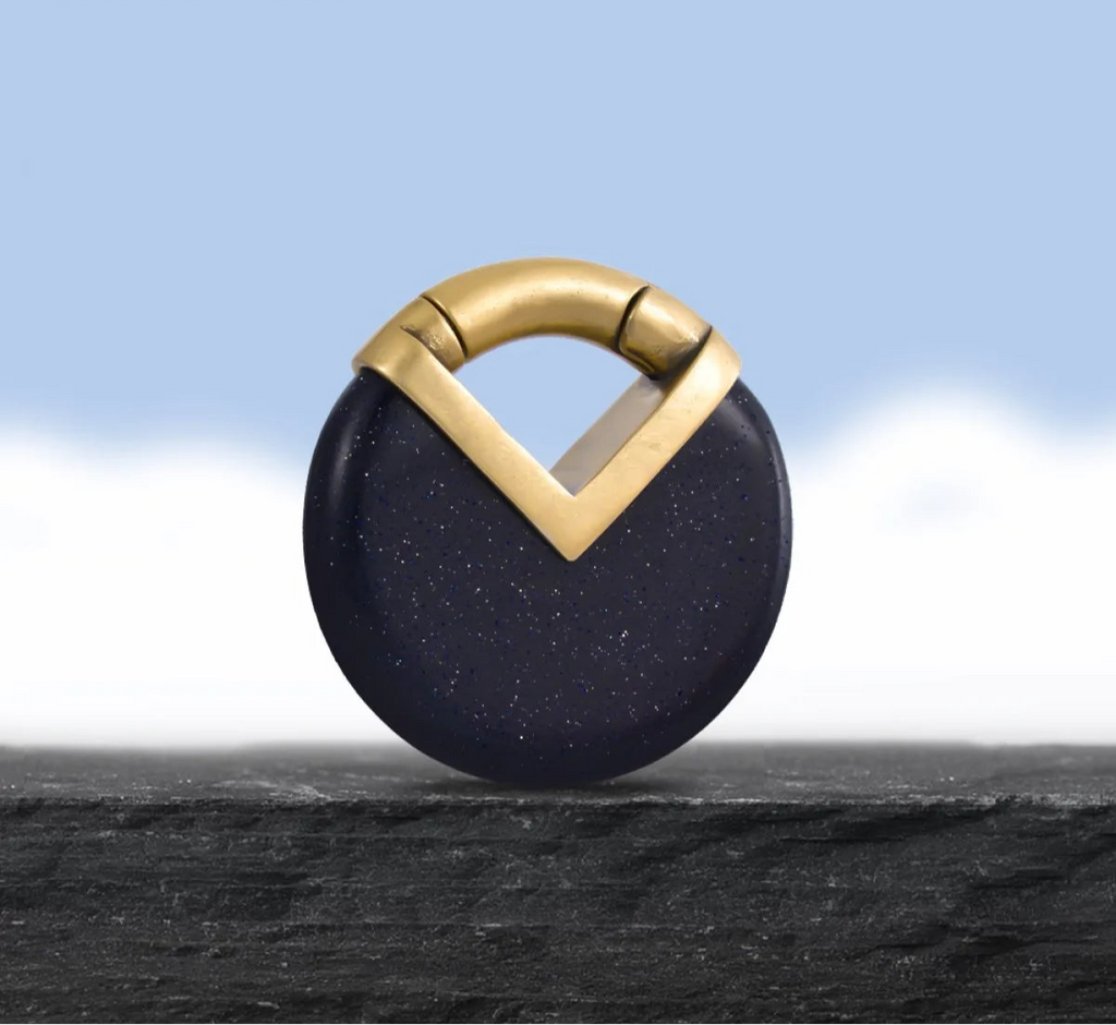 Stone Round Weights Magnetic Clasp 6mm