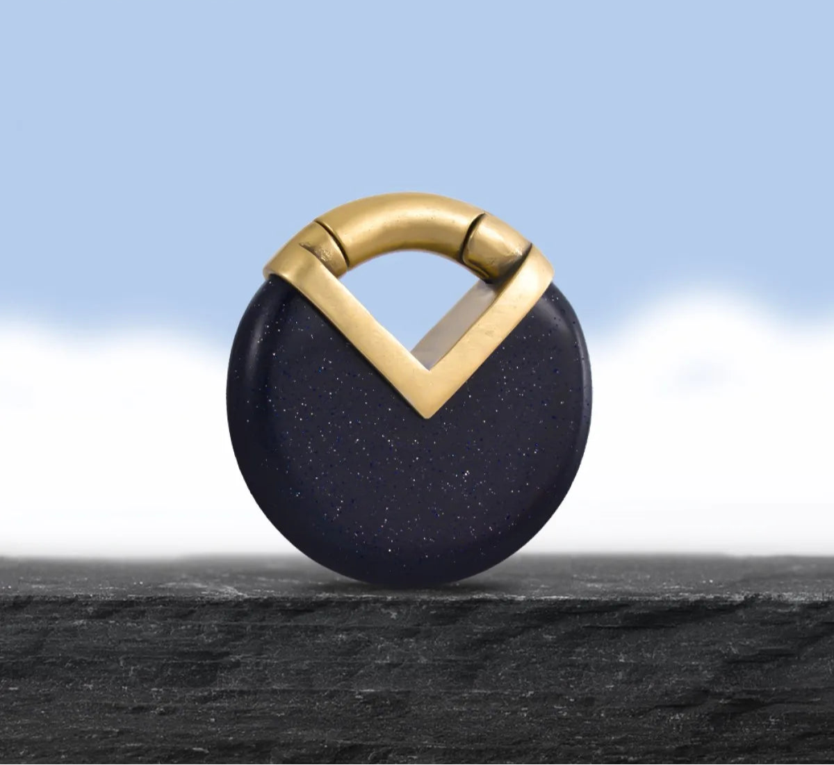 Stone Round Weights Magnetic Clasp 6mm