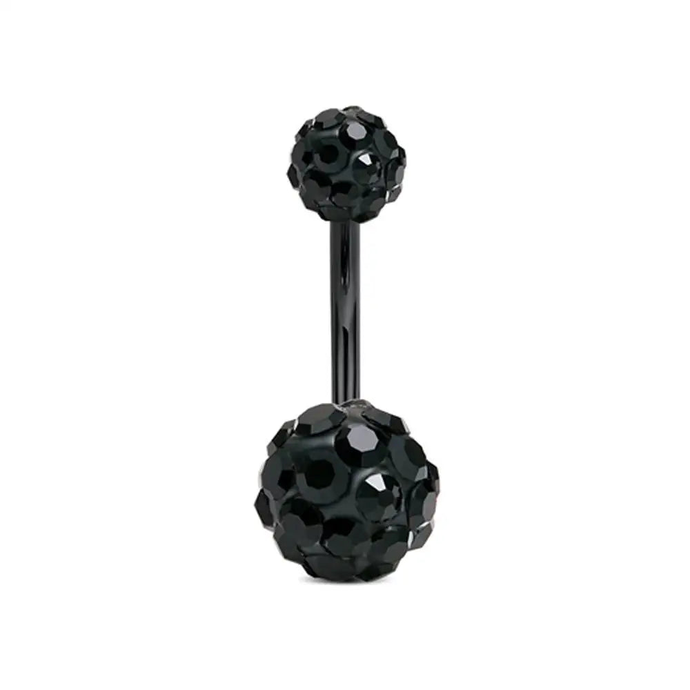 Black Belly Button-Navel Ring 14g