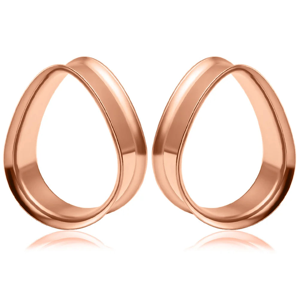Water Drop Double Flared Tunnels 8-30mm