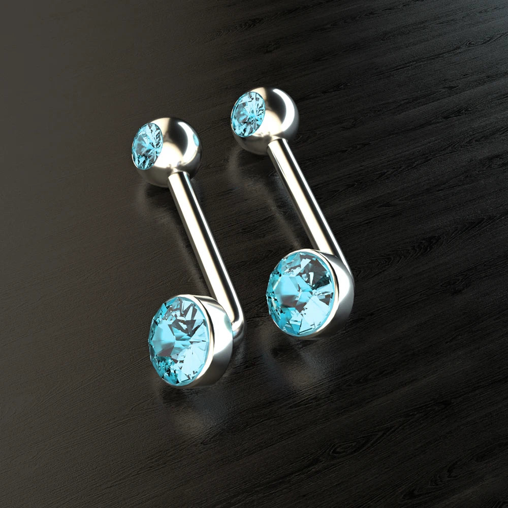 Titanium Christina Vertical Hood Barbell 14g