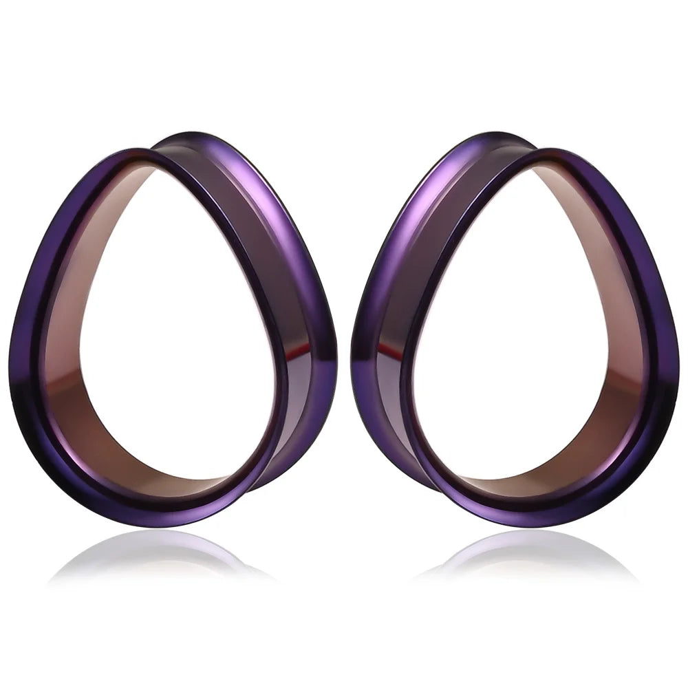 Water Drop Double Flared Tunnels 8-30mm