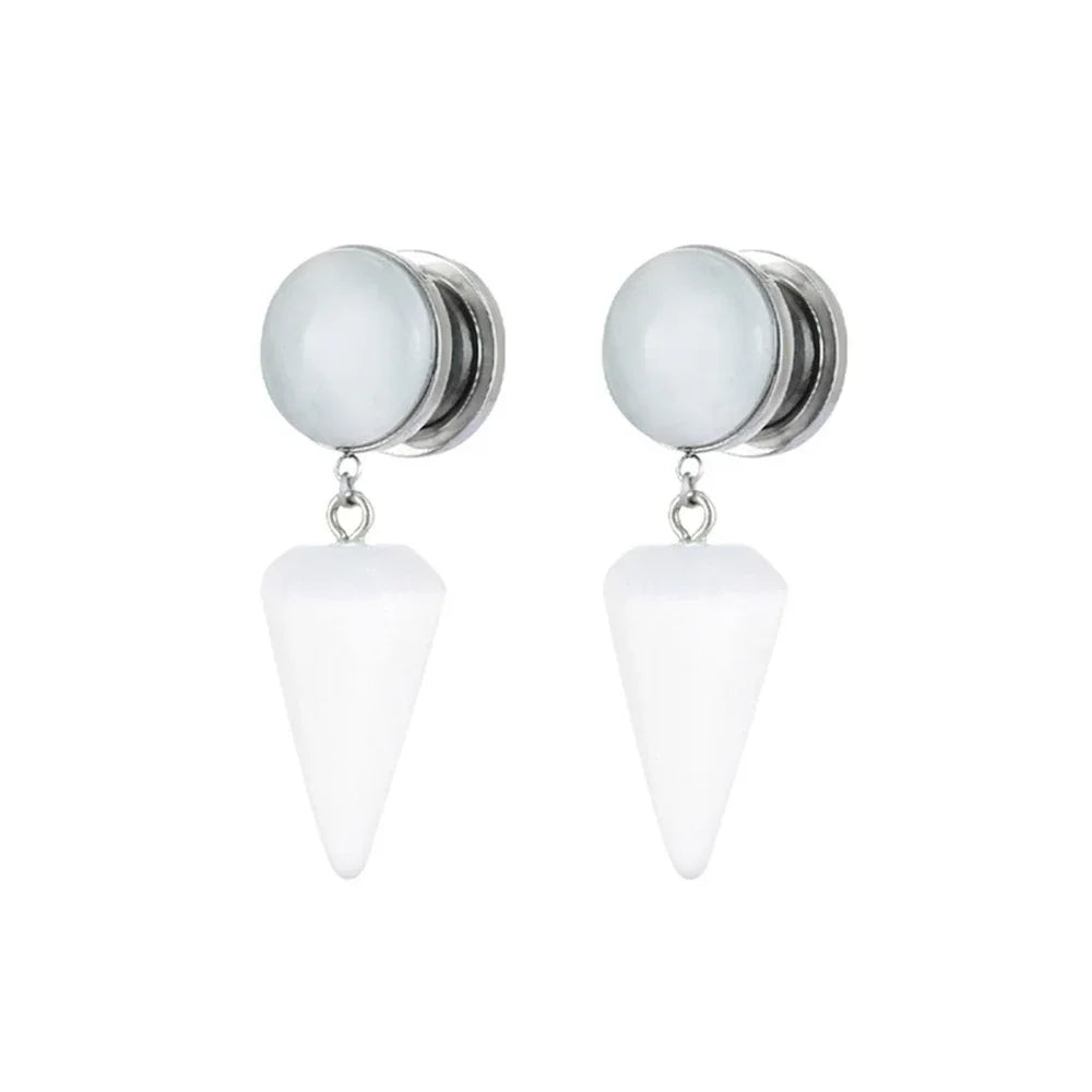 White Stone Plugz Hangers 6-20mm