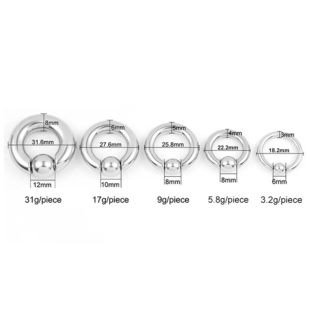 Ring Weight Gauge Septum Prince Albert 3-10mm