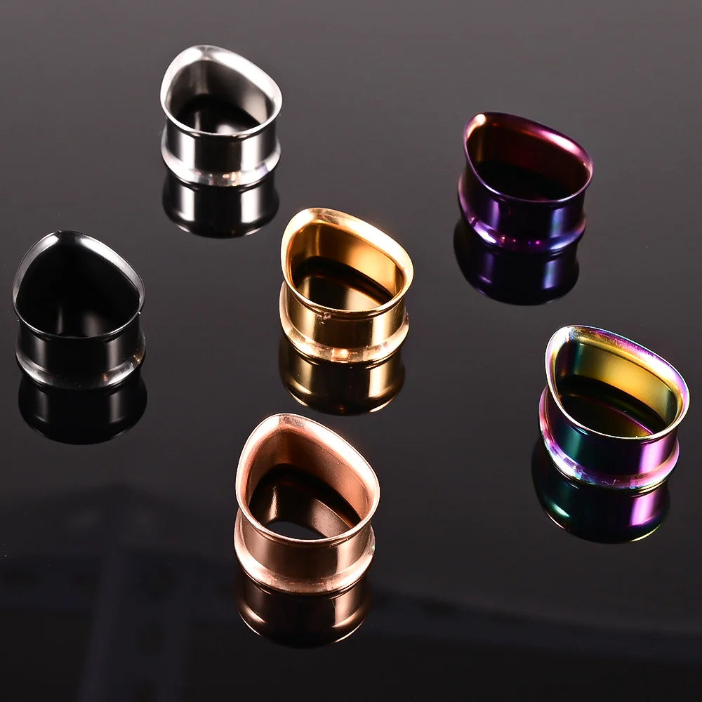 Water Drop Double Flared Tunnels 8-30mm