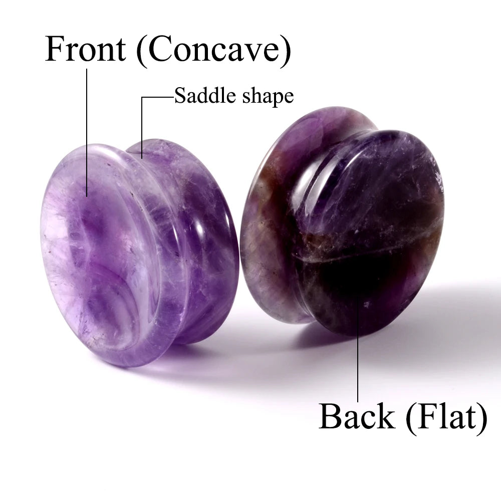 Natural Stone Double Flare Concave Plugz 6-25mm