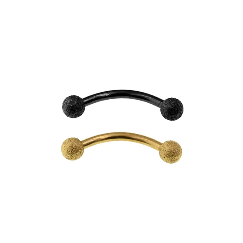 2Pcs 6/8/10mm Eyebrow Vertical Libre Curved Barbell 16g