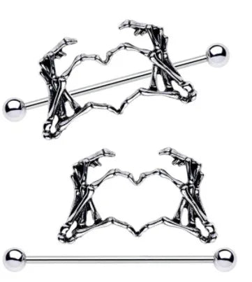 Gothic Nipple Barbells 14G