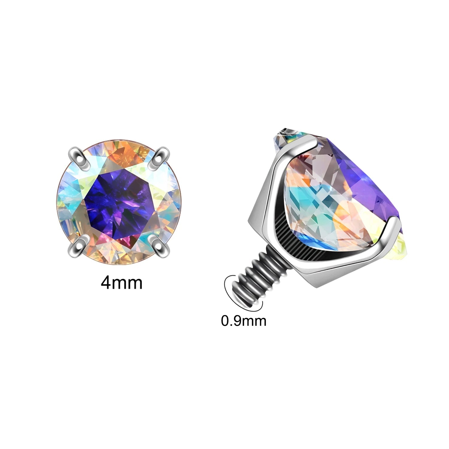 Titanium Labret, Medusa, Monroe Lip Stud 2-4MM (16/20g)