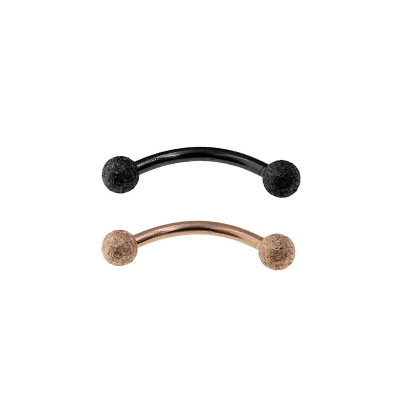 2Pcs 6/8/10mm Eyebrow Vertical Libre Curved Barbell 16g