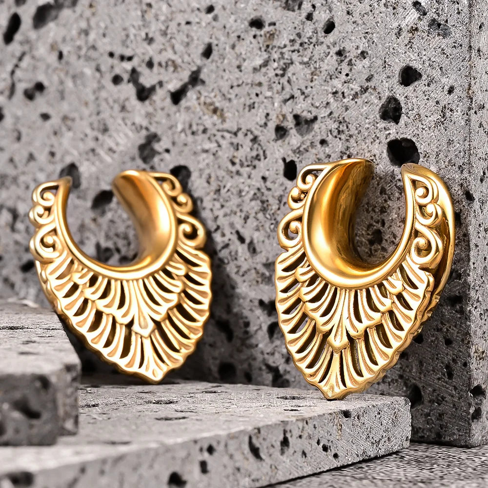 Elegant Leaf Design Saddle Tunnels 8-25mm